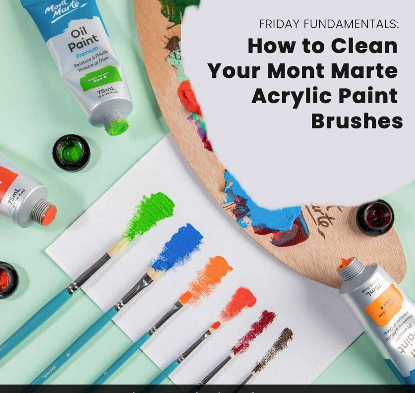 How to clean your Mont Marte acrylic paint brushes? - Handy Mandy Craft Store