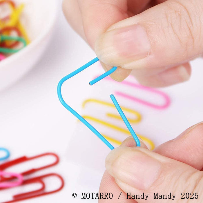 MOTARRO Vinyl-Coated Paperclips (33 mm) – Assorted Colours, 60 Pack