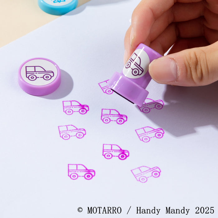 MOTARRO Assorted Vehicle Stamps – 6 Pack Self-Inking Stampers for Kids