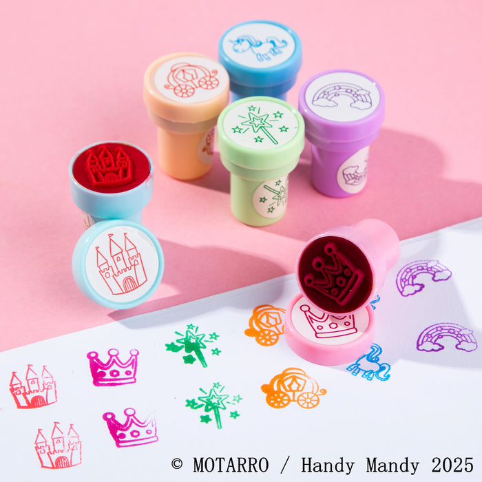 MOTARRO Princess & Fantasy Theme Stamps – 6 Pack Self-Inking Stampers for Kids