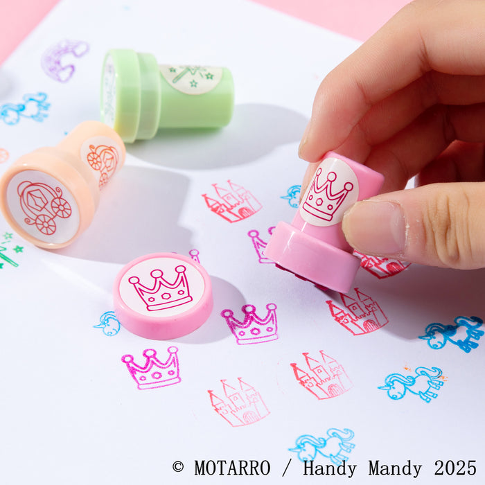 MOTARRO Princess & Fantasy Theme Stamps – 6 Pack Self-Inking Stampers for Kids