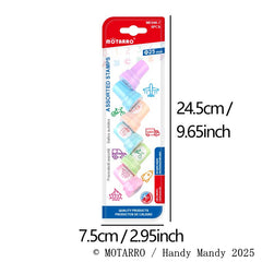 MOTARRO Assorted Vehicle Stamps – 6 Pack Self-Inking Stampers for Kids