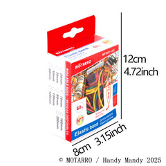 Mötarro Elastic Bands 60g | Strong, Stretchable Rubber Bands for Home & Office
