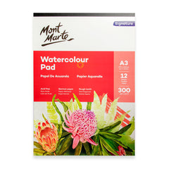 Mont Marte Watercolour Pad German Paper A3 300gsm 12sht