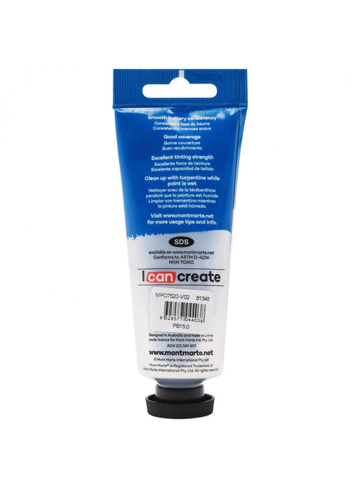 Phthalo Blue Oil Paint Tube Premium 75ml