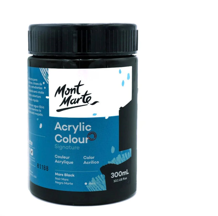 Acrylic Paint Signature 300ml Pot - Mars Black - Handy Mandy Craft Store