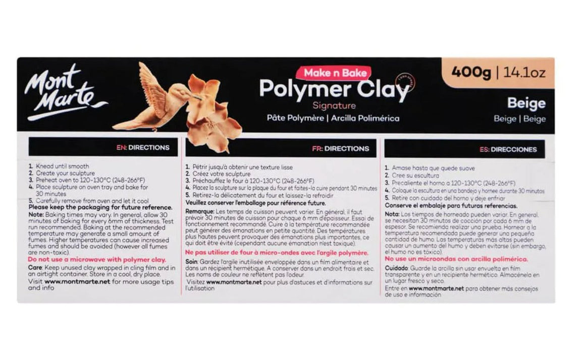 Beige Make n Bake Polymer Clay Signature 400g - Handy Mandy Craft Store