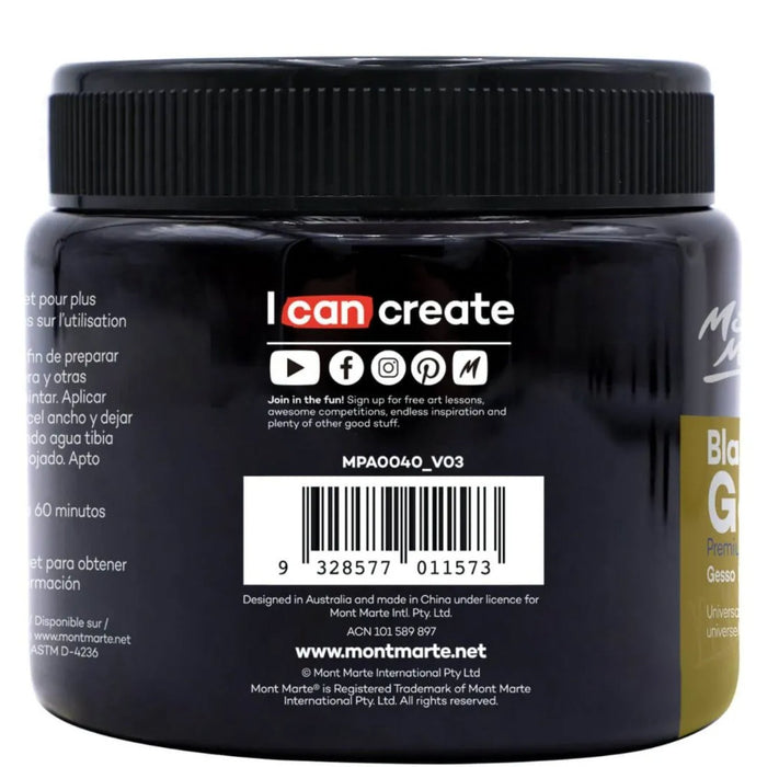 Black Gesso 500ml - Handy Mandy Craft Store