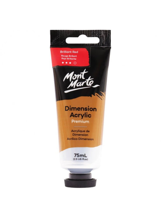 Brilliant Red Premium Dimension Acrylic Paint 75ml - Handy Mandy Craft Store