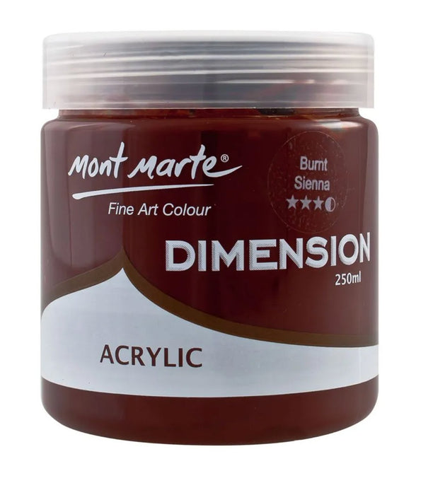 Burnt Sienna Dimension Acrylic Paint Premium 250ml - Handy Mandy Craft Store