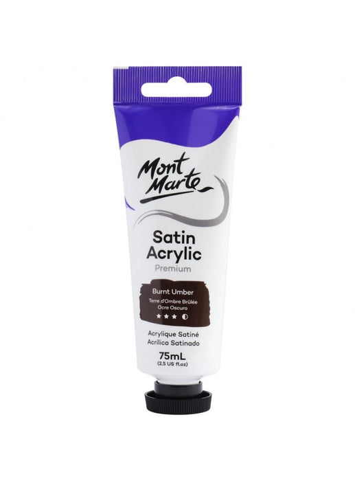 Burnt Umber Satin Acrylic Paint 75ml - Long-Lasting & Vibrant - Handy Mandy Craft Store