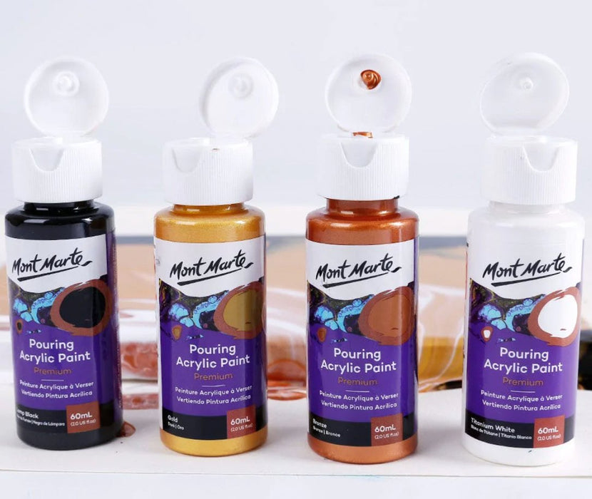 Celestial Pouring Acrylic Paint Set Premium 4pc x 60ml - Handy Mandy Craft Store