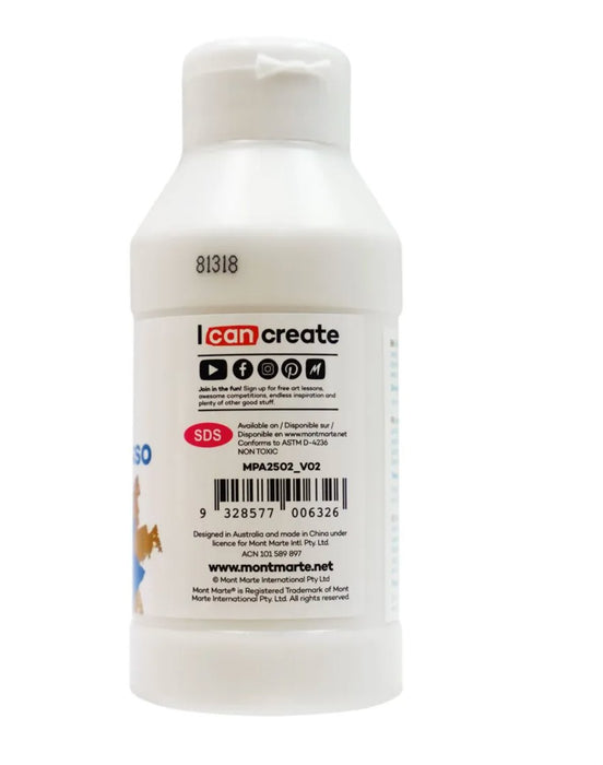 Clear Texture Acrylic Gesso Premium 250ml - Handy Mandy Craft Store