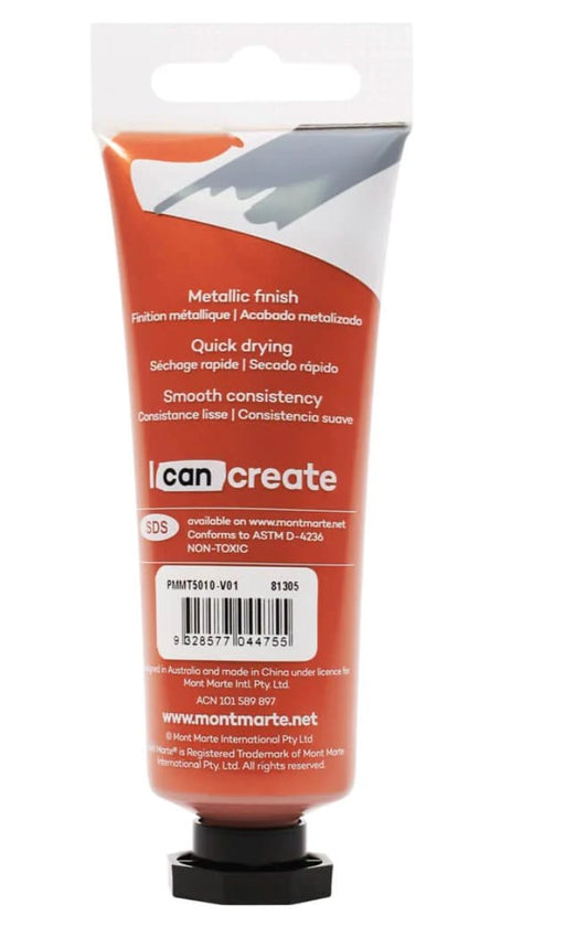 Copper Metalic Premium Acrylic Paint 50ml - Handy Mandy Craft Store