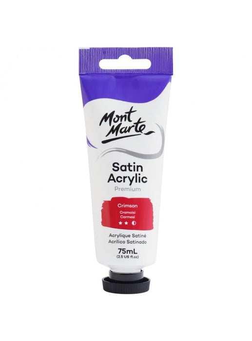 Crimson Premium Satin Acrylic Paint 75ml - Handy Mandy Craft Store