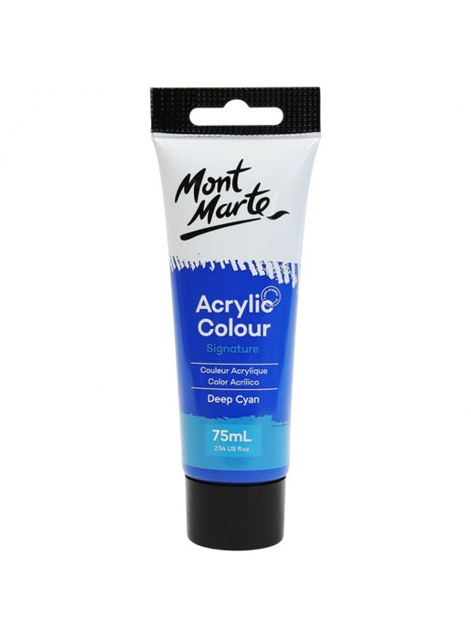 Deep Cyan Blue Studio Acrylic Paint 75ml - Handy Mandy Craft Store