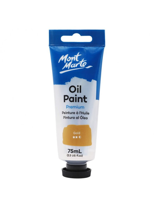 Gold Oil Paint Tube Premium 75ml - Handy Mandy Craft Store