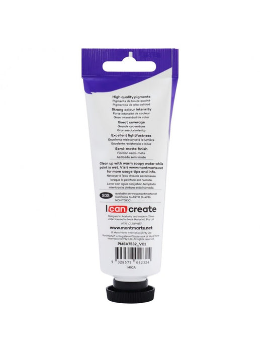 High-Quality 75ml Silver Premium Satin Acrylic Paint - Handy Mandy Craft Store