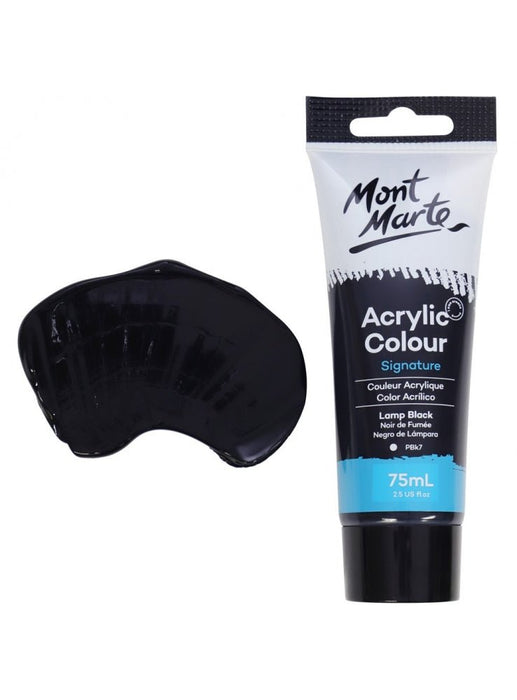 Lamp Black Signature Acrylic Paint 75ml - Handy Mandy Craft Store