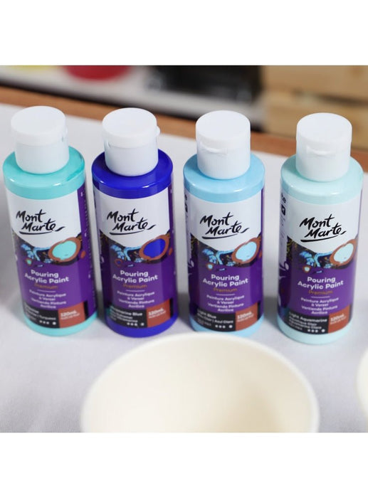 Marina Premium Pouring Acrylic Paint 120ml 4pc Set - Handy Mandy Craft Store