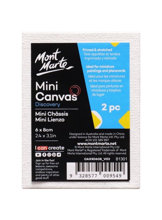 Mini Canvas Discovery 6x8cm (2.4 x 3.1in) 2pc - Handy Mandy Craft Store