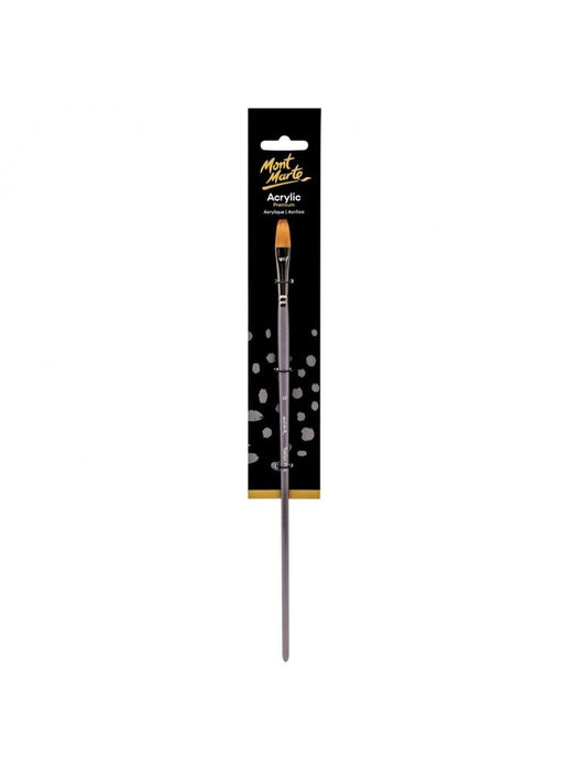 Mont Marte Artist Brush Taklon Flat Long 10 - Handy Mandy Craft Store