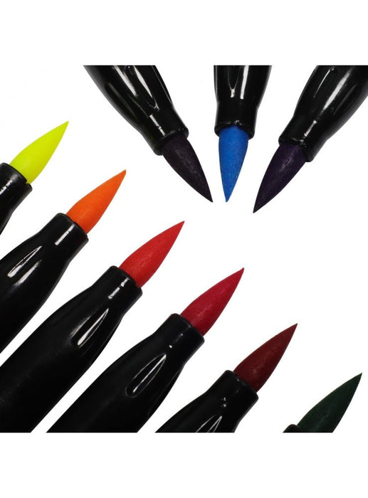 Mont Marte Colouring Brush Markers 12pc - Handy Mandy Craft Store