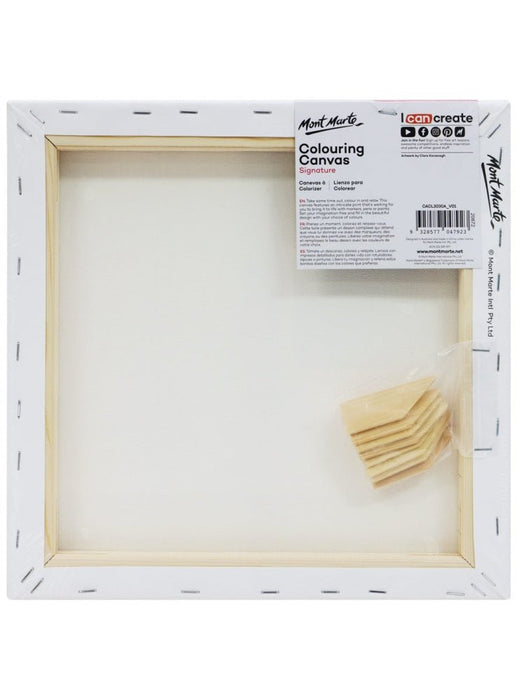 Mont Marte Colouring Canvas 30x30cm Garden - Handy Mandy Craft Store