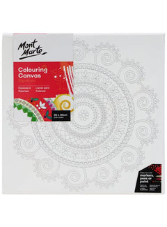 Mont Marte Colouring Canvas 30x30cm Mandala