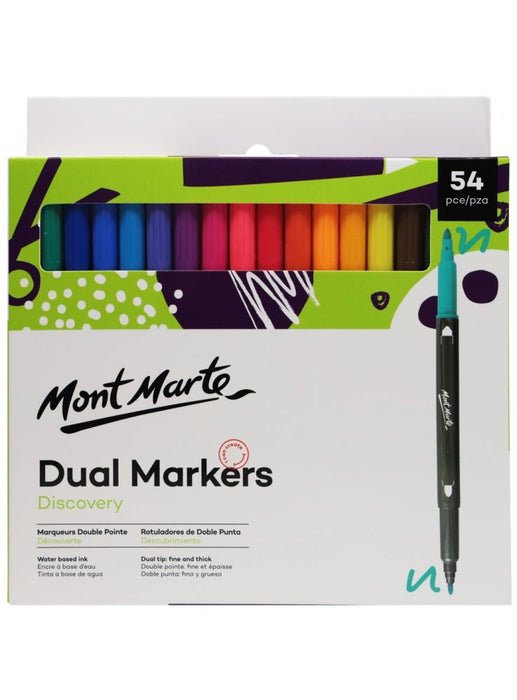 Mont Marte Discovery Dual Tip Markers 54pce - Handy Mandy Craft Store
