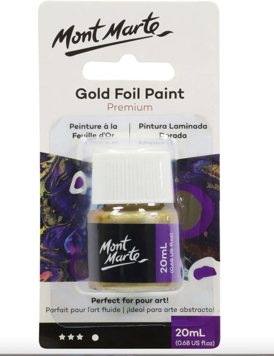 Mont Marte Foil Paint 20ml Bottle - Silver - Handy Mandy Craft Store