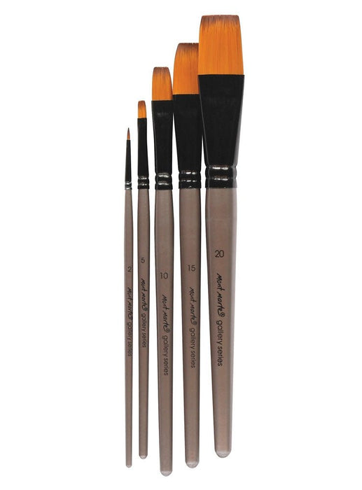 Mont Marte Gallery Series Brush Set Acrylic 5pc - Handy Mandy Craft Store