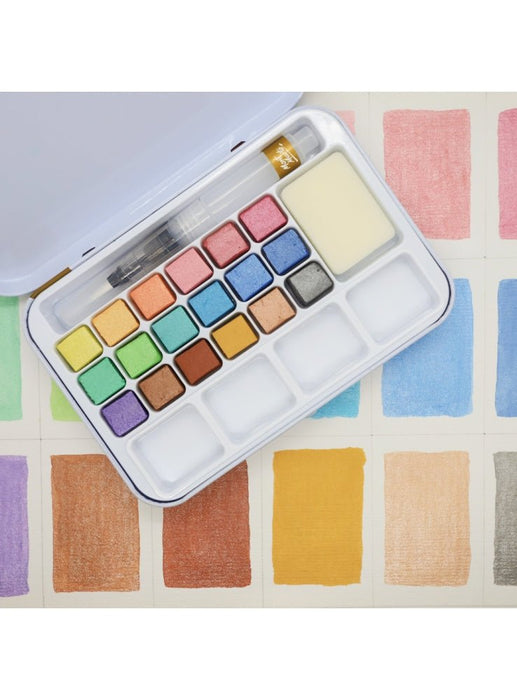 Mont Marte Metallic Watercolour Cake Set in Tin 21pc - Handy Mandy Craft Store
