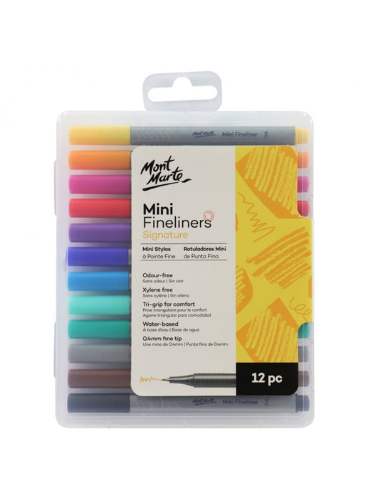 Mont Marte Mini Fineliners 12pc - Handy Mandy Craft Store