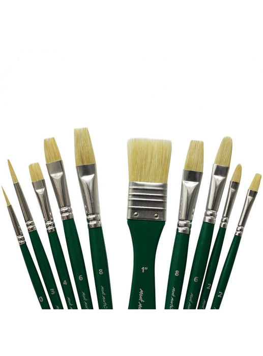 Mont Marte Oil Hog Bristle Brush Set in Wallet 11pce - Handy Mandy Craft Store