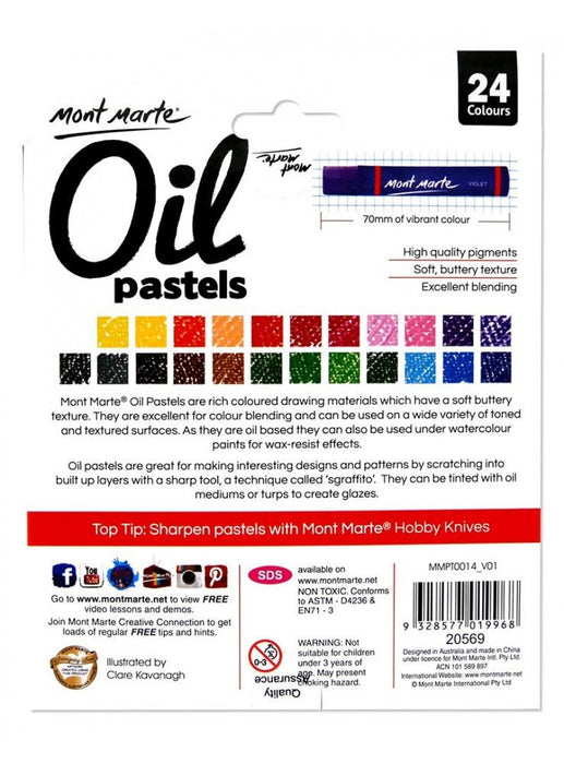 Mont Marte Oil Pastels 24pc - Handy Mandy Craft Store