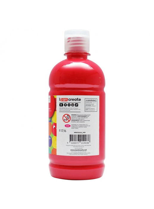 Mont Marte Poster Paint 500ml (16.91oz) - Carmine - Handy Mandy Craft Store
