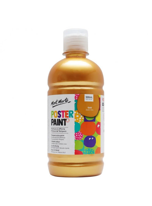Mont Marte Poster Paint 500ml Gold - Handy Mandy Craft Store