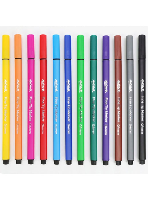 Mont Marte Signature Fine Tip Markers 12pc - Handy Mandy Craft Store