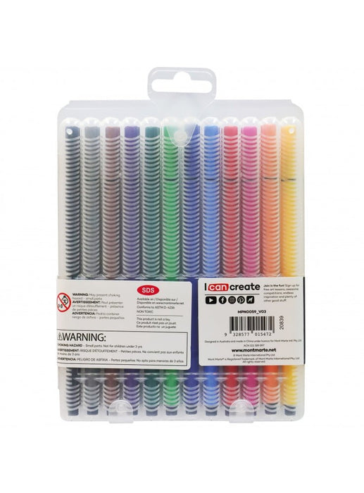 Mont Marte Signature Fine Tip Markers 12pc - Handy Mandy Craft Store