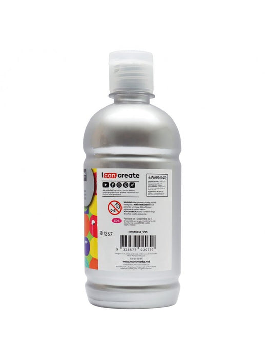 Mont Marte Silver Poster Paint 500ml - Handy Mandy Craft Store