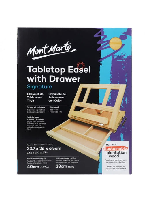 Mont Marte Table Easel w/Drawer - Pine - Handy Mandy Craft Store