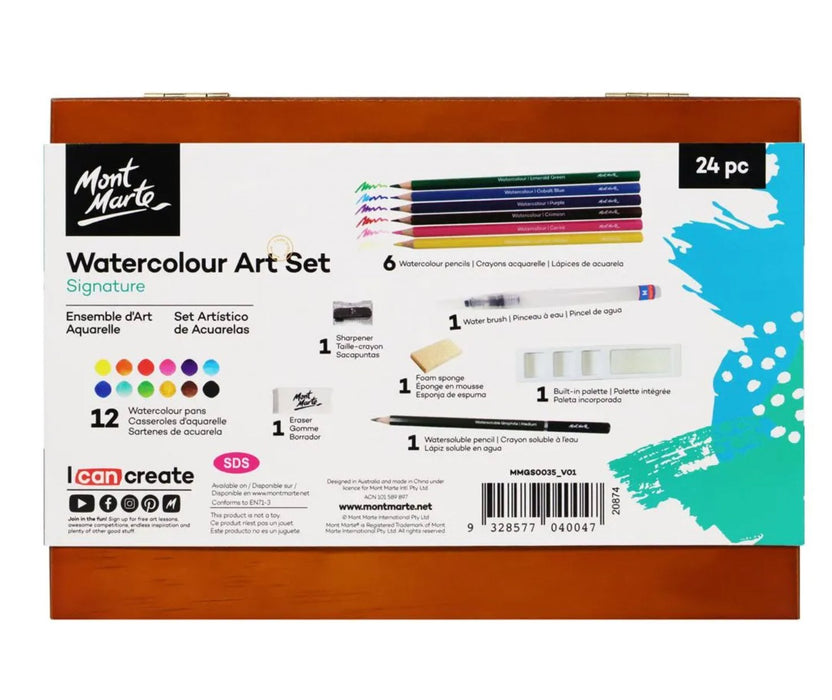 Mont Marte Watercolour Art Set 24pc - Handy Mandy Craft Store