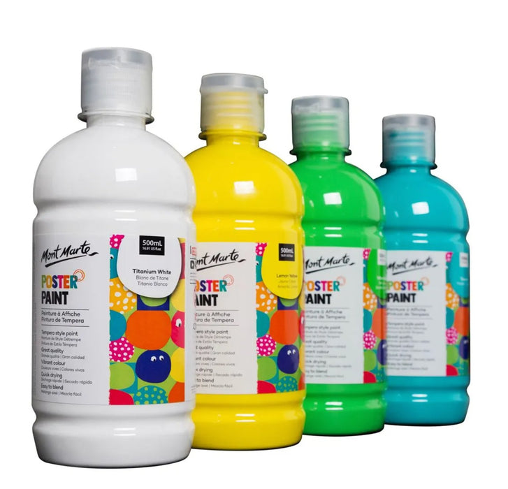 Monte Marte Poster Paint 500ml - Cerulean Blue - Handy Mandy Craft Store