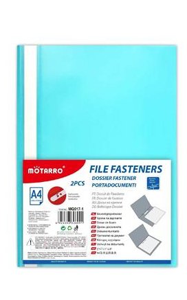 Motara A4 Sturdy Plastic Folders With Fasteners Light Green File Folders For School -2 Pcs - Handy Mandy Craft Store