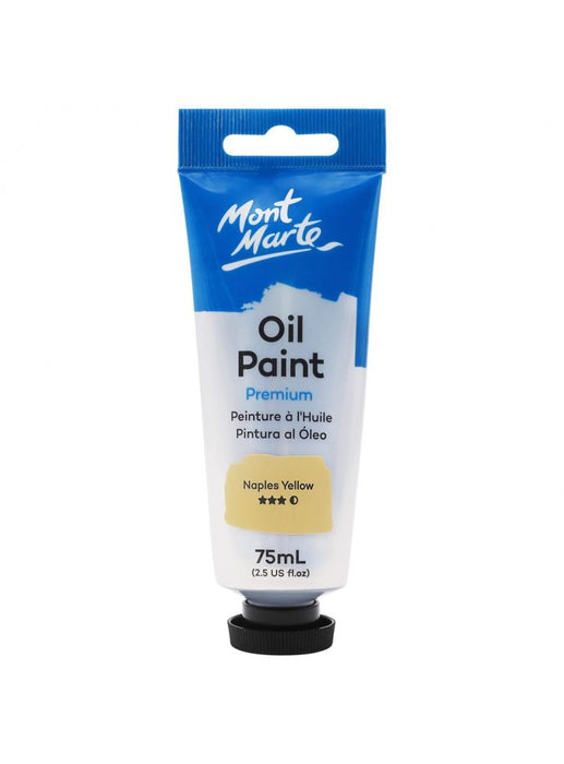 Naples Yellow Oil Paint Tube Premium 75ml - Handy Mandy Craft Store