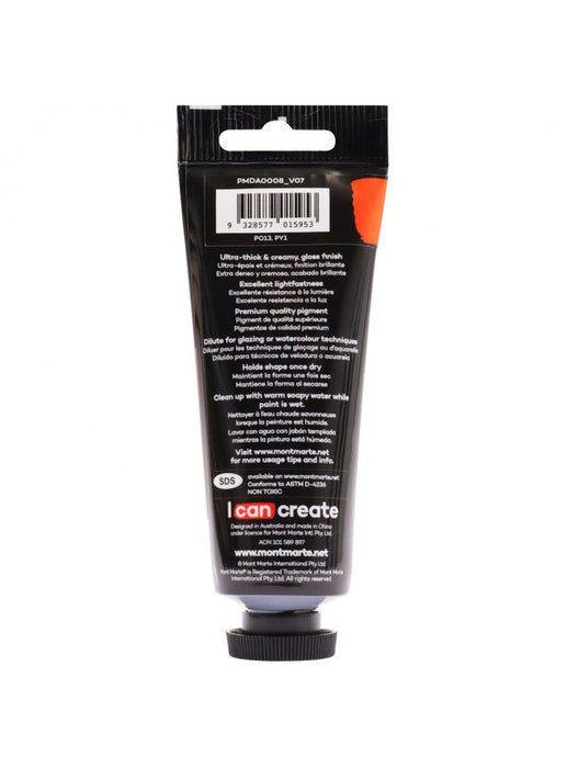 Orange Premium Dimension Acrylic Paint 75ml - Handy Mandy Craft Store