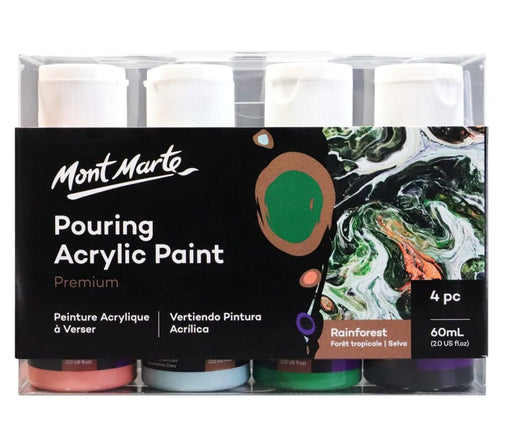 Rainforest Pouring Acrylic Paint Set Premium 4pc x 60ml - Handy Mandy Craft Store
