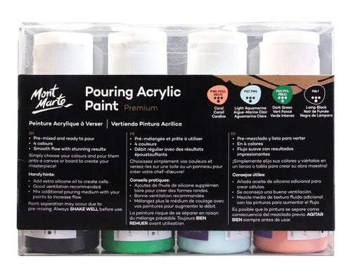 Rainforest Pouring Acrylic Paint Set Premium 4pc x 60ml - Handy Mandy Craft Store