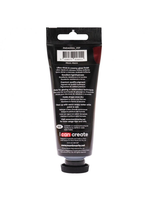 Rose Madder Premium Dimension Acrylic Paint 75ml - Handy Mandy Craft Store